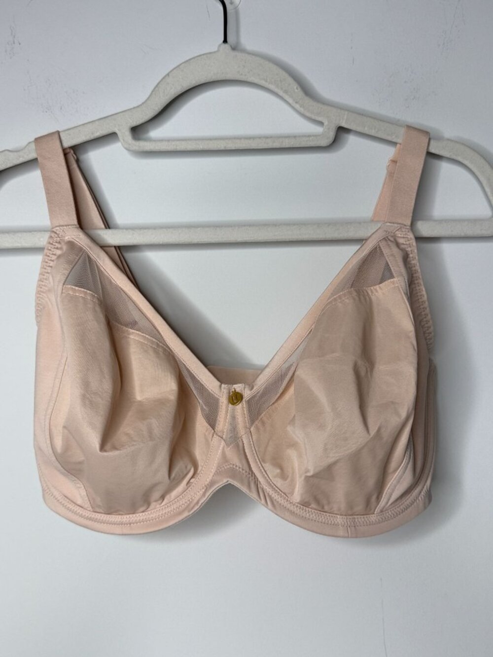 Understance 32I Soft Pink Underwire Bra Sheer Mesh Full Coverage